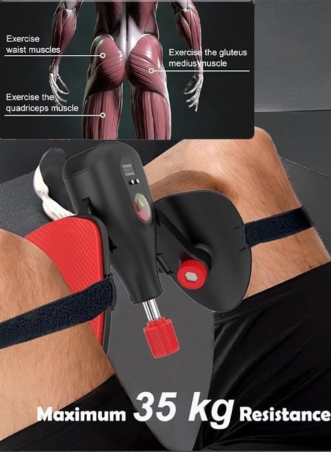 Arabest Thigh Master 0-35kg Adjustable Resistance, Thigh Toner with Fixed Leg Straps and Replaceable Handle, Pelvic Hip Kegel Trainer Strength Exercise Equipment, Buttock Legs Workout - Image 2